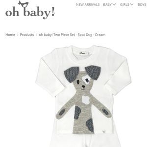 NWT! Oh Baby! Spot Dog shirt- Size 6-12 months